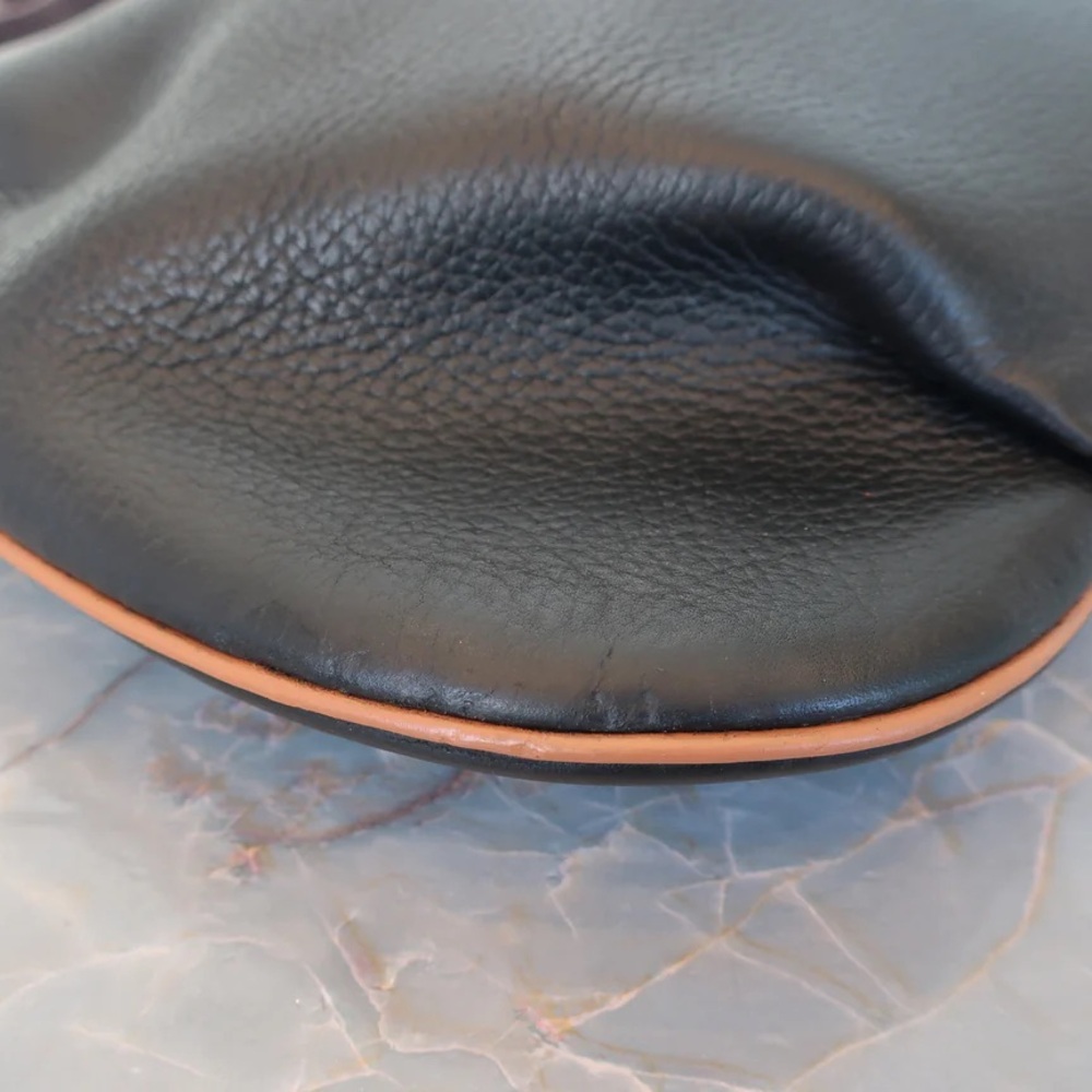 Authentic 1986 vintage Hermes rodeo black and brown leather crossbody bag - Picture 8 of 14